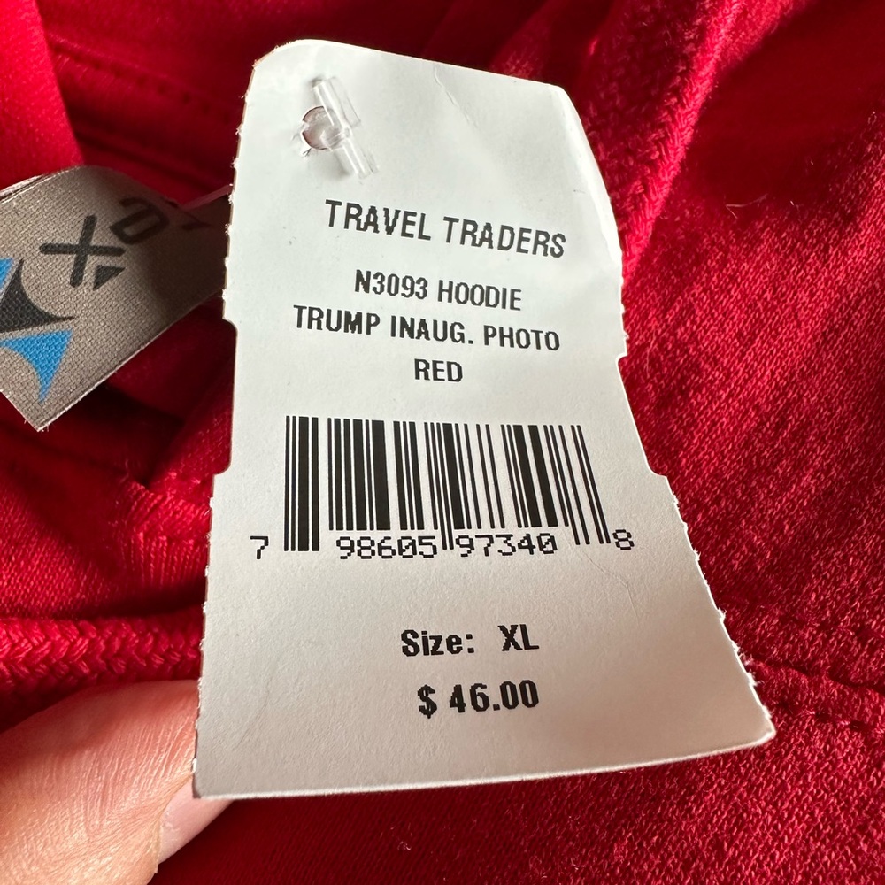 2024 Authentic Trump Inauguration Wash DC Red Hoodie Make America Great Again XL - Picture 3 of 4